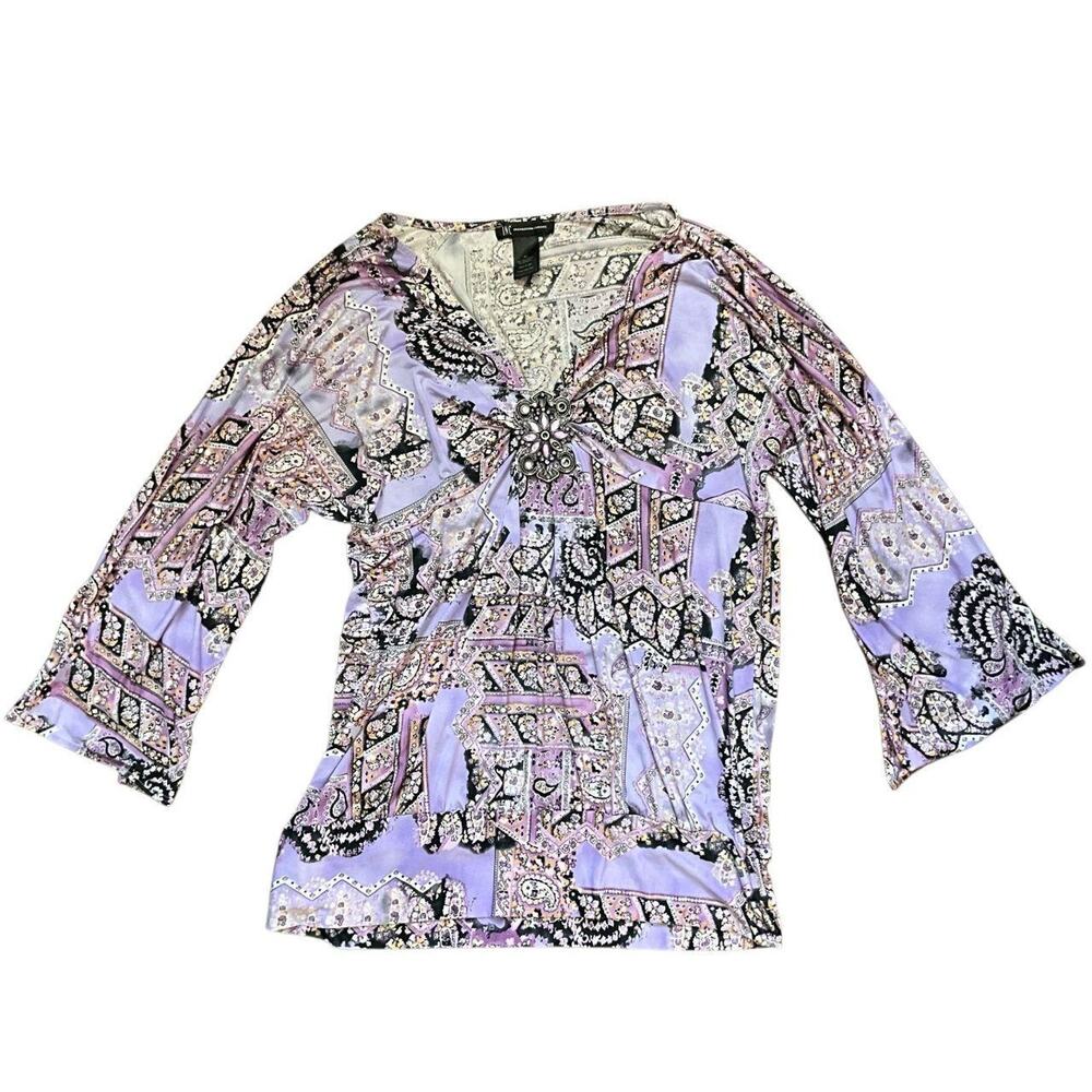 INC International Concepts Silky Blouse: Y2K, Modern